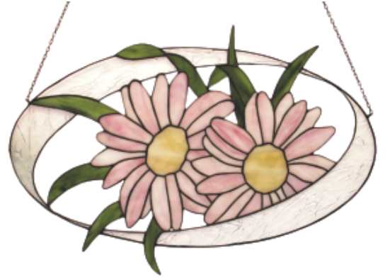 Blumenbild Tiffanytechnik